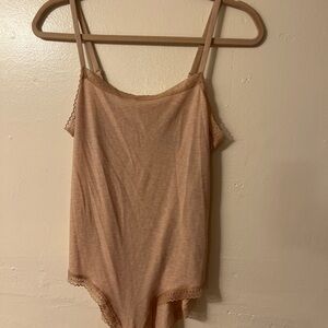 GAP Tan Lace-Trimmed Women's Chemise